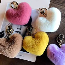 Cute Fake Rabbit Fur Heart