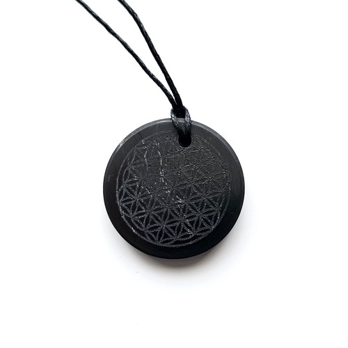 Shungite pendant necklace - necklace,