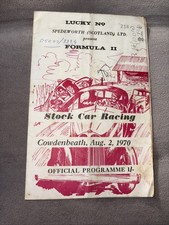 Spedeworth Scotland Stock Car Racing Programme Cowdenbeath August 2nd 1970