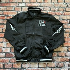 CM Punk Men’s Full Zip WWE Wrestling Logo Jacket Coat New Size XL