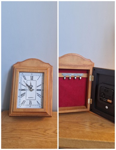 Vintage wooden wall clock with