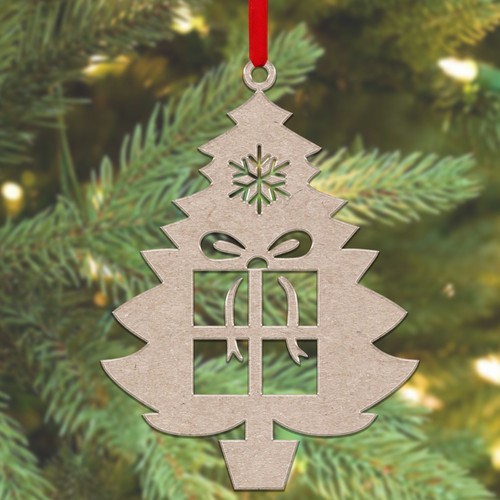 Rustic wooden christmas bauble - rustic,