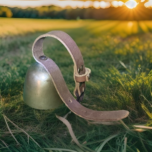 Antique clapper brass bell - antique,