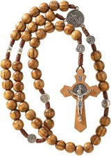 Wooden Rosary Beads Necklace |