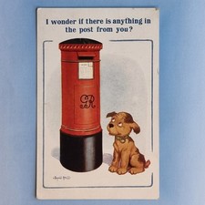 Comic Postcard C1933 Donald McGill Red Post Box GR Dog Anything From You