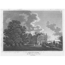 ALLERTON HALL Lancashire - Antique Print c1810
