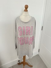 Women’s Primark love to lounge grey girl squad logo long sleeve top size 4