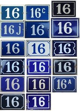 Old blue French house number