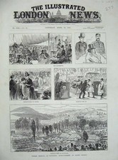 Original Old Antique Print