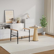 Modern Sherpa Accent Chair for
