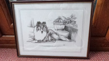 ROUGH COLLIE SIGNED BLACK &