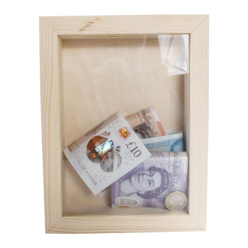 Wooden piggy bank money - wooden, box
