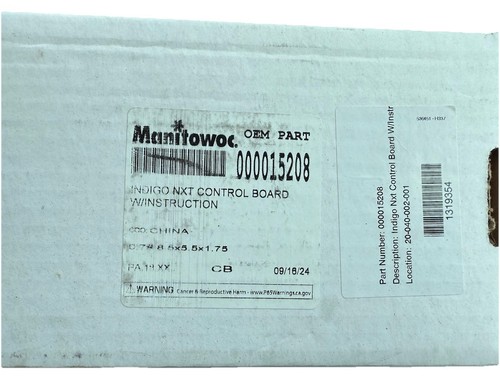 Manitowoc indigo nxt control - manitowoc,