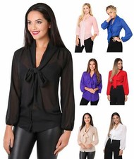 Womens Ladies Chiffon Blouse