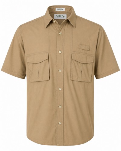 Orvis tan cotton short sleeve - orvis,