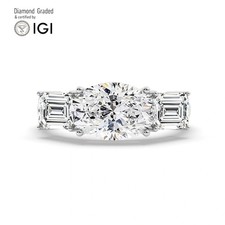 Oval Diamond Trilogy Ring