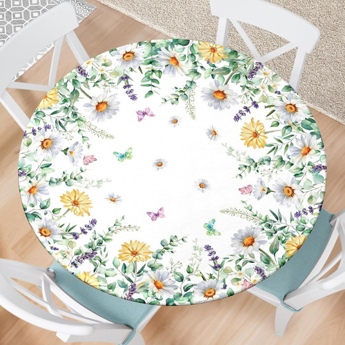 Floral round fitted - floral,