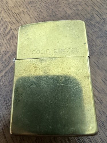 Vintage solid brass zippo - brass,