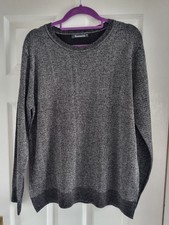 Lightweight Silver Metallic Jumper Bonmarche Size 16