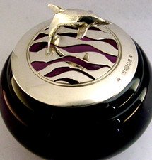 Purple glass sterling silver - purple,
