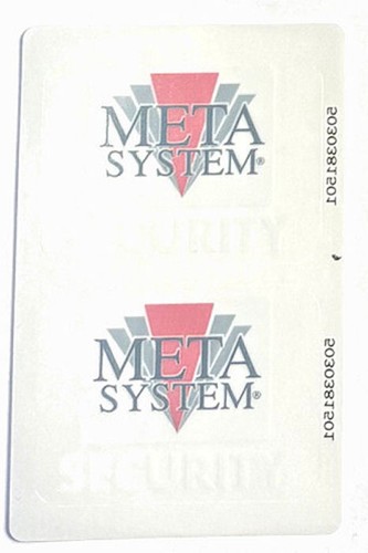 Meta car alarm - window, stickers