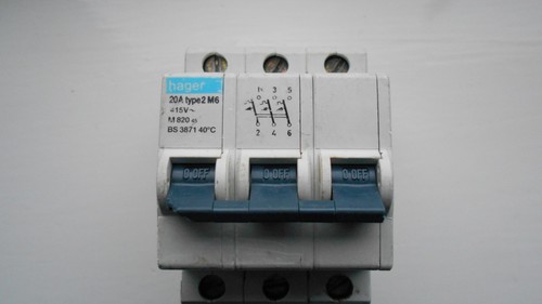 Hager 20a type triple - 20a,