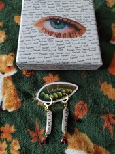 Haricot Vert Brand New Quirky Je T'amie Hand Made Earrings From New York.