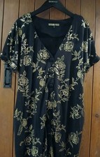 Biba Black & Gold Foil Floral
