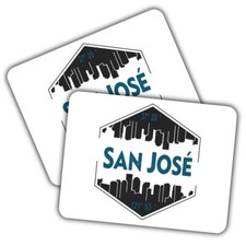 2x Vinyl Sticker San Jose California Map Travel Cityscape #59129