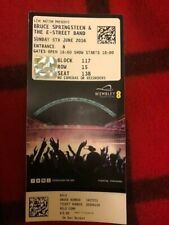 BRUCE SPRINGSTEEN memorabilia ticket Live at WEMBLEY Stadium 5 JUNE 2016 