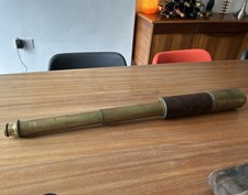 Antique c1825 J Cetti Day or Night 3 Draw Telescope Brass 67cm full length