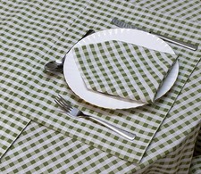 Gingham Check Green / White