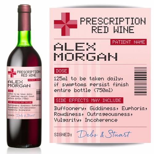 Personalised prescription red - personalised,