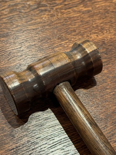 Treen vintage wooden gavel - wooden,
