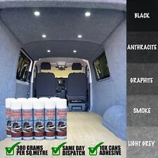 CAMPER VAN CAR CARPET LINING 4 WAY STRETCH VW T5 T6 TRIM 20 SQM + 10x ADHESIVES