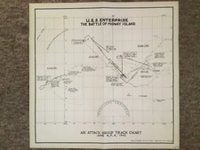 WW2 BATTLE OF MIDWAY MAP AIR