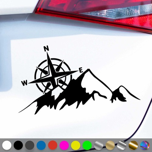 Compass mountains sticker wind - sticker,