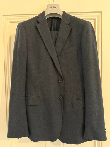 Armani navy wool suit - navy,