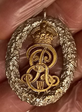 Edward VII Army Volunteer Officers Silver Hallmarked 1908 Medal/Pendant