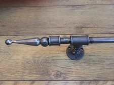  Iron Steampunk Industrial Vintage Curtain Pole faceted point finial