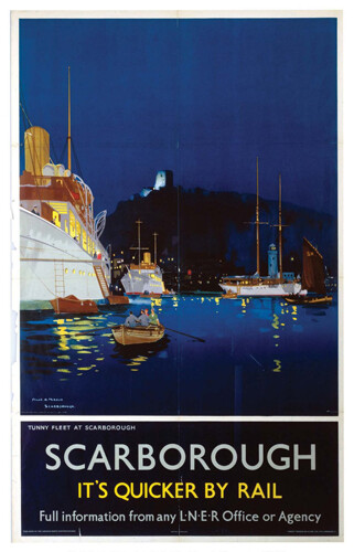Vintage scarborough rails art - vintage,