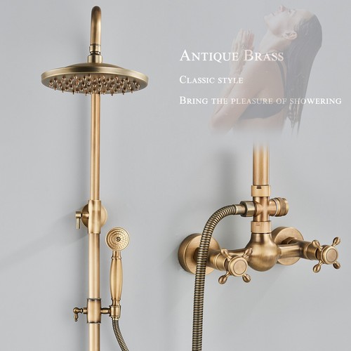 Antique brass bathroom exposed - bathroom,