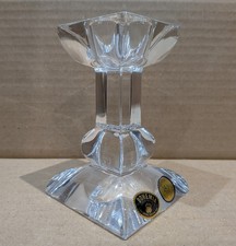 Vtg Crystal Glass Candle