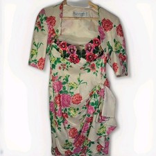 Bellville Sassoon Lorcan Mullany Cocktail Dress UK10 Luxury VTG Made In England