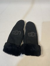 Black UGG Mittens with Natural
