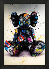 Kaws Watercolor Framed Wall