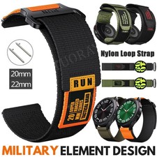 Universal Quick Release Rugged Military Nylon Band Strap 20mm 22mm Smart Watch