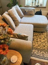 Grey Washable 3 Seater Chaise