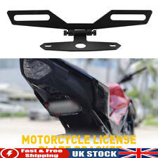Universal Motorcycle License Number Plate Holder Tail Tidy Bracket Adjusable UK