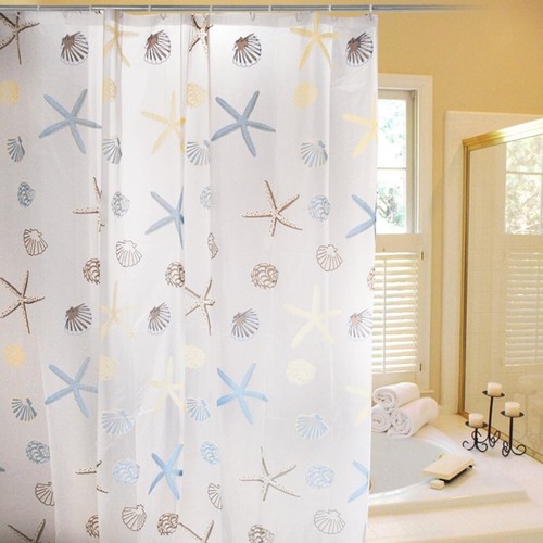 Printed shower curtain panel - shower,